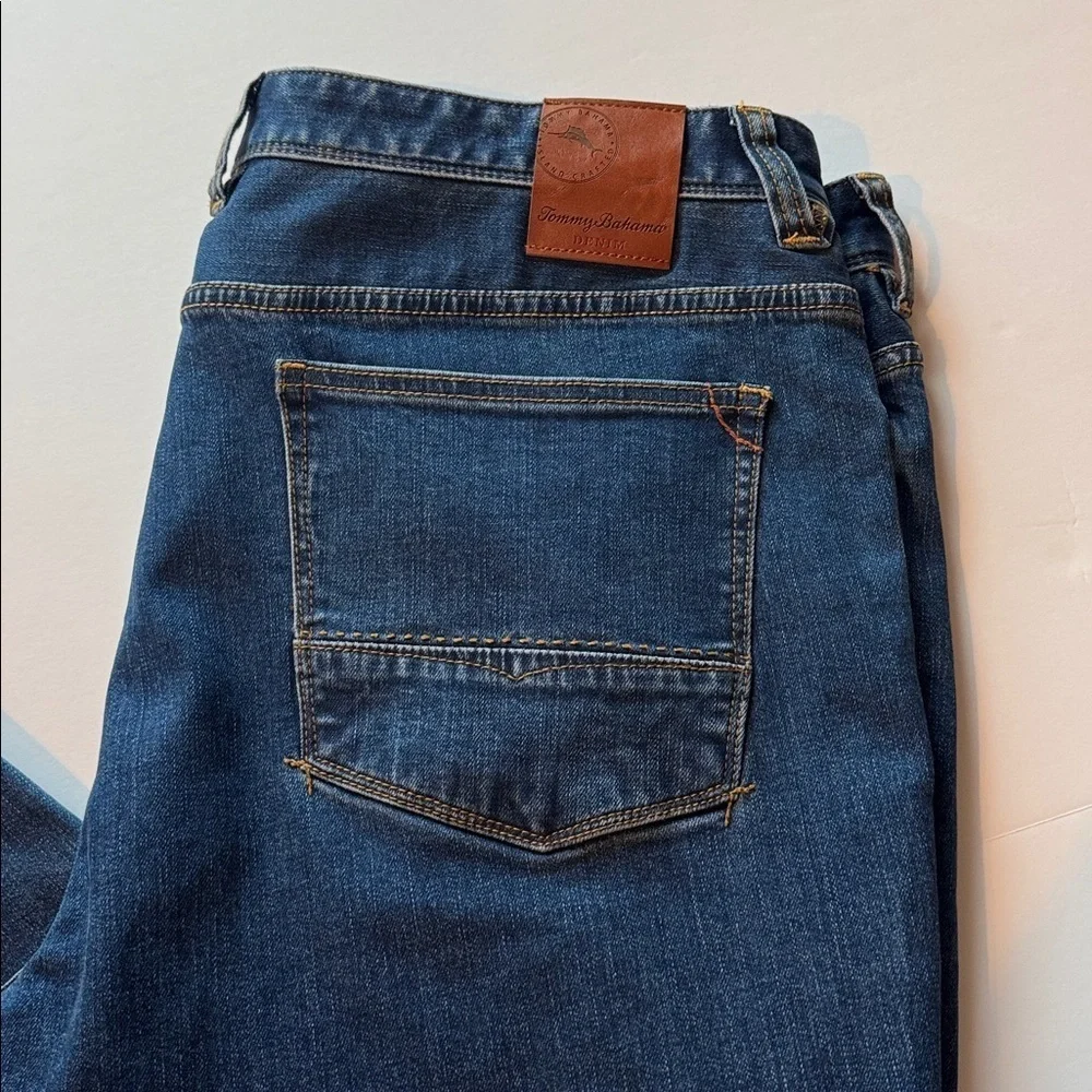 Tommy Bahama Men’s Authentic Premium Denim Deep Blue Straight Jeans